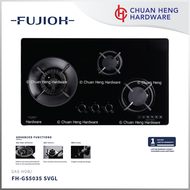 Fujioh FH-GS5035 3 Burner Gas Hob (Glass/Stainless Steel)