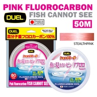 DUEL PINK FLUOROCARBON Cable [50M] Fluorocarbon Leader 100% Leader Line