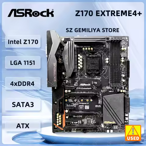ASRock Z170 Extreme4 + Intel Z170 LGA 115 DDR4 64GB compatible con Core i5-6500 i7-7700K cpu PCI-E 3