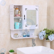 Punch-free bathroom cabinet mirror bathroom mirror cabinet bathroom dormitory wall hanging rack oversized economy YMZV