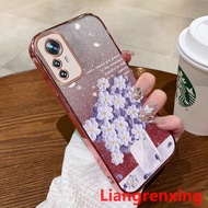 Casing xiaomi 12 lite 5g xiaomi 12t xiaomi 12 pro 5g phone case Softcase Silicone shockproof Cover new design Cartoon Comics Flower SFYHH01