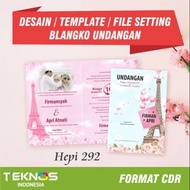 DESAIN UNDANGAN PERNIKAHAN - TEMPLATE BLANKO UNDANGAN HEPI 292 - FILE