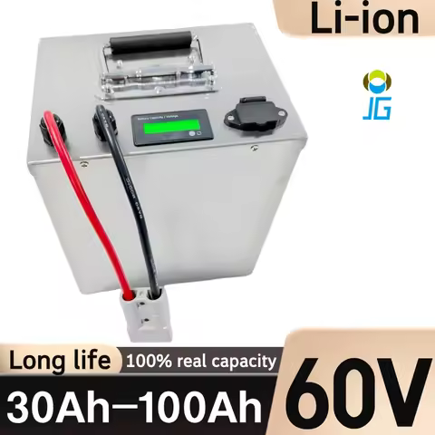 JG 50Ah 60V 40Ah 60Ah 60V 80Ah 100Ah Lithium Battery Li Ion For 3000w Scooter Bicycle Motorcycle + 1