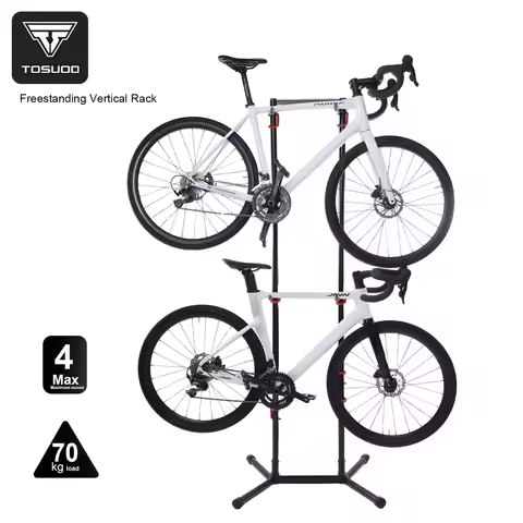 TOSUOD Bicycle Parking Rank 70kg Load Capacity Bearing Adjustable Scratch-resistant Bike Indoor Gara