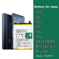 Battery For OPPO A3S/A5/A5S/A7/AX7/A12/A31(2020)/Realme C1/Realme 2 BLP673 Bateri CPH1909 RMX1811 RM