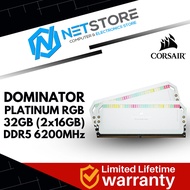 CORSAIR DOMINATOR PLATINUM RGB 32GB (2x16GB) DDR5 6200MHz  - CMT32GX5M2X6200C36W