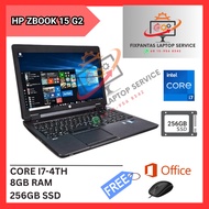 HP ZBook 15 G2 15.6 inches Laptop - (REFURBISHED) - Intel Core i7- 8GB RAM, 256GB SSD- Win10 - NVIDI