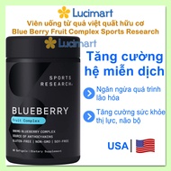 Blueberry Fruit Complex Sports Research organic Blueberry pills, jar of 60 soft pills [American prod