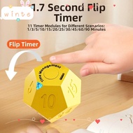 WINTE USB Rechargeable Timer, 12-hedron LED Screen Automatic Rotating Timer, 1/3/5/10/15/20/25/30/45