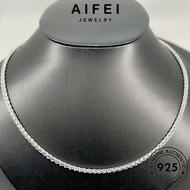 AIFEI JEWELRY Sterling Korean Original Chopin Leher Necklace Rantai Women Accessories Perempuan Domineering For 925 Chain Perak Silver 純銀項鏈 Pendant N1096