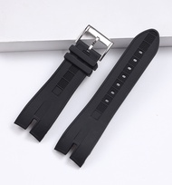 26.5mm Black nature rubber silicone watchband watch band For Roger Dubuis strap for EasyDiver series