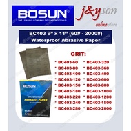 BOSUN BC403 Waterproof Abrasive Paper / Sand Paper ( 60# - 2000# ) ( 9" x 11" )