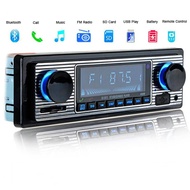 Car Radio Bluetooth-Compatible Vintage Dual Knob MP3 Player FM Car AUX Tuner Speaker retro essories Stereo Audio Receive