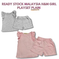 Ready Stock Malaysia Minimalist H&M Girl Playset Sleeveless Short Pants/Playset Perempuan Seluar Pen