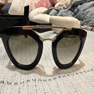 PRADA 貓眼墨鏡太陽眼鏡 二手義大利製