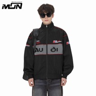 MON F1 Riding Jacket Men Ferrari Embroidery Vintage Jacket Waterproof Motocycle Windbreaker Unisex
