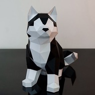 DIY手作3D紙模型擺飾 寵物 狗狗系列 -搗蛋呆萌哈士奇