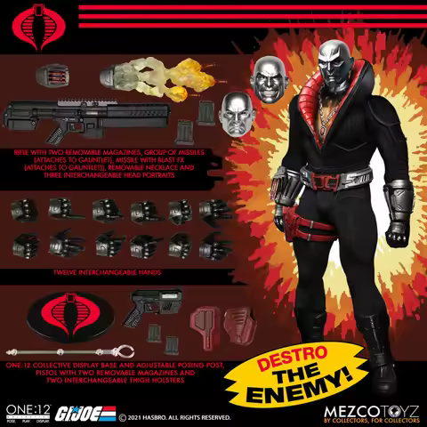 Original Mezco Toys 17 cm Destro The Enemy 1/12 In Stock Anime Action Collection Figures Model Toys