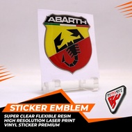ABARTH FLEXIBLE RESIN STICKER EMBLEM RAISED STICKER