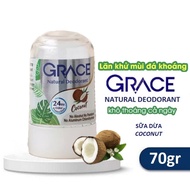 Lăn Khử Mùi Đá Khoáng Grace 70G Hương Măng CụtDừa Nghệ Nha Đam Grace Natural Crystal Deodorant 70G