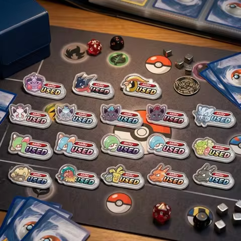 PTCG Ability Used Markers Acrylic Status Tokens Kirlia Gardevoir Zorua Card Game Damage Counters Dec