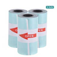 3 Rolls Printable Sticker Paper Roll Direct Thermal Paper Self-adhesive 57*30mm for PeriPage A6 Ther