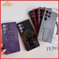 BRACKET CARBON FIBER MAGNETIC PHONE CASE FOR SAMSUNG A07 A06 A05 A04S A17 A16 A14 A13 5G A26 A25 A36