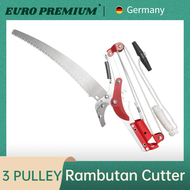 EURO 3 PULLEY WHEEL POLE TREE PRUNER TRIMMING TREE SAW TREE CUTTER RAMBUTAN CUTTER FRUIT PICKER FRUI