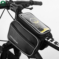 CHLIZ Bicycle Top Frame Bag, Waterproof PU TPU Bike  Bag,  Touch Screen High-capacity Black Bike Pouch Bike