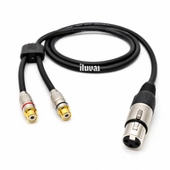 Standard Cable Plus 2 Jack RCA Female To Canon XLR Female 50Cm-5 Meters