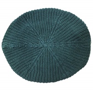 หมวกเบเร่ต์ผ้าฝ้ายถักมือสอง ยี่ห้อ La Maison de Lyllis MUSU สีเขียว Free Green ผลิตในประเทศญี่ปุ่น