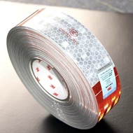 3M 933 Reflective Sticker Tape Annual Inspection Sticker Warning Car sticker Red And White Reflectiv