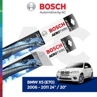 BOSCH AEROTWIN PLUS FLATBLADES WIPER SET FOR BMW X5 (E70) 2006-2011 (24"/20")