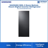 SAMSUNG 500L 2 Doors Bottom Mount Digital Inverter Refrigerator RL4003SBABS/ME | All-Around Cooling | Less Energy Consumption | Less Noise | No Frost | Refrigerator with 1 Year Warranty