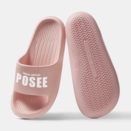POSEE ตัวอักษรพิมพ์รองเท้าแตะเช่นเรือกล้วยในร่มผู้ชายบ้านอาบน้ำรองเท้าแตะผู้หญิงกลางแจ้ง PS4602