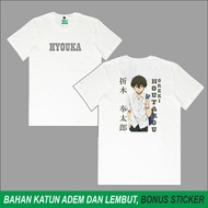 KATUN Houtarou Oreki Hyouka T-shirt Japanese Anime Manga Screen Printing Back Cotton Combed 30s Prem