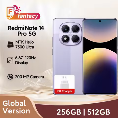 World Premiere Redmi Note 14 Pro 5G Global Version Smartphone Dimensity 7300-Ultra NFC 200MP Camera 