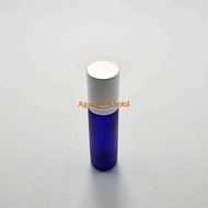 Roll On 6 Ml Blue Frost Matte Silver Stainless Cap / Glass Bottle / Perfume Bottle / Wind Oil Bottle