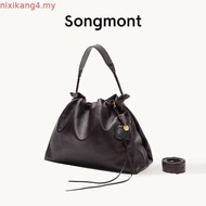 Songmont Medium Gather Bag Set Crossbody Bag Women Large-Capacity Nappa Leather Drawstring Bag