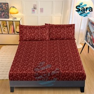 Red Line Face Art 3IN1 BEDSHEET Full Garterized 100% Canadian Cotton Bedsheet Only Durable