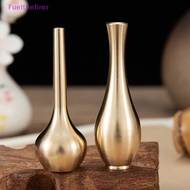 （Fuelthefirer） Mini Pure copper vase gold decor living room Antique vase unique flower vase