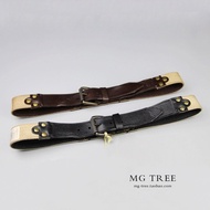 Foreign Trade First Layer Cowhide Men's Belt Black Glossy Pin Buckle Retro Distressed Brown All @-