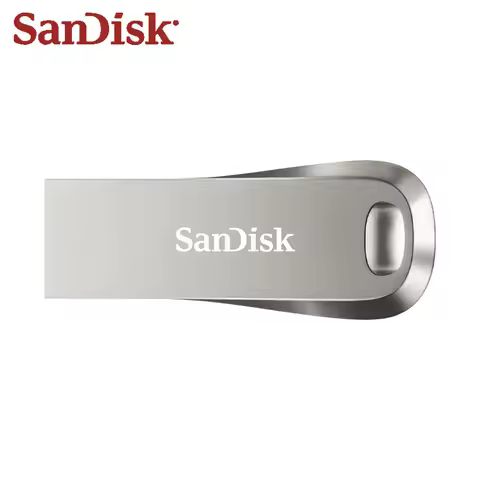 Original SanDisk USB3.2 Flash Drive Ultra Luxe Metal Pendrive 32GB 64GB 128GB 256GB 512GB Silver Mem