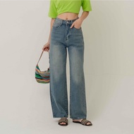 Kimmame-James Jeans Pants Denim Straight Leg Jeans Seluar Perempuan