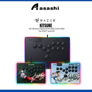 Razer Kitsune All-Button Optical Arcade RGB Controller | PS5 | PC | Low Profile Optical Switches | S