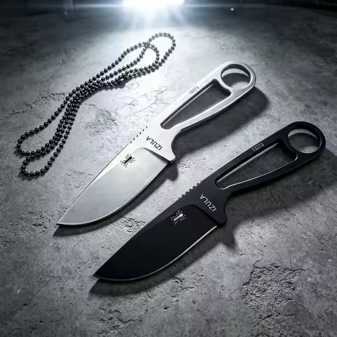 Outdoor Fixed-Blade Knife, One-Piece 8Cr13MoV Steel Construction, Ideal Cutting Tool for Hiking and 