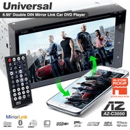 AZUR AZ-C3050 6.95" Double DIN Mirror Link Car USB SD DVD Player Stereo