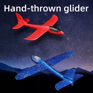 Large LED Airplane Airplane Toy Throwing Foam Glider Toy Airplane Launcher Toy LED Gun Catapult Shoo