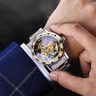 Watch Men's Fashion Diamond Cut Out Watch Steel Strip Luminous Student Watch Automatic Mechanical Watch Men's Watch