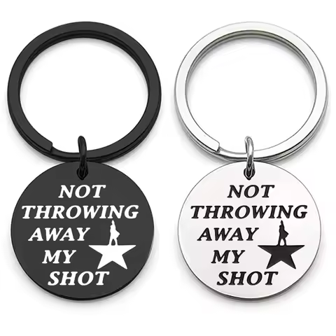 Musical Play Merch Broadway Gift Not Throwing Away My Shot Keychain for Teen Girl Hamilton Fans Gift